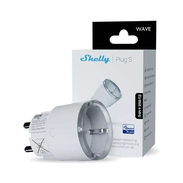 Smart Plug Shelly Plug S Z-Wave Utomhus Vit