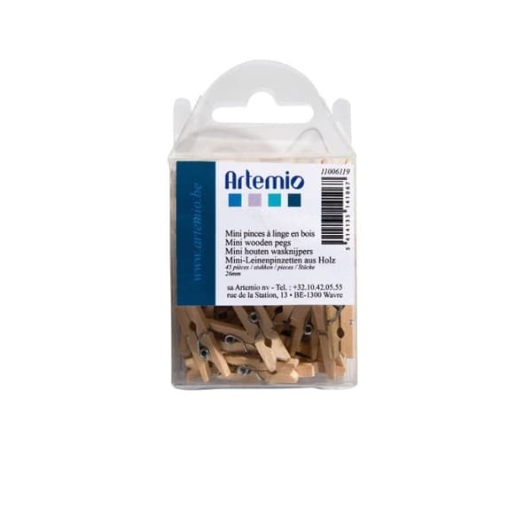 Mini klädnypor i trä