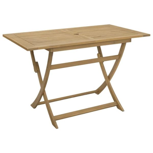 vidaXL Fällbart trädgårdsbord 120x70x75 cm i solid akaciaträ 365745