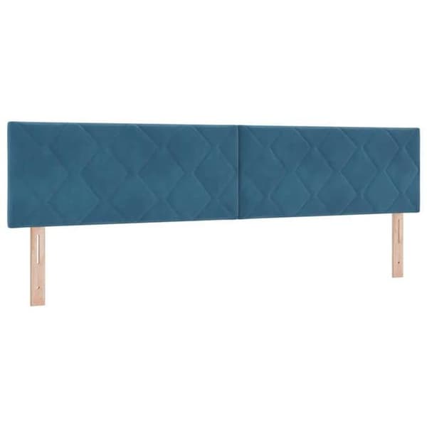 vidaXL Huvudgavel Mörkblå 200 cm Sammet 42007291