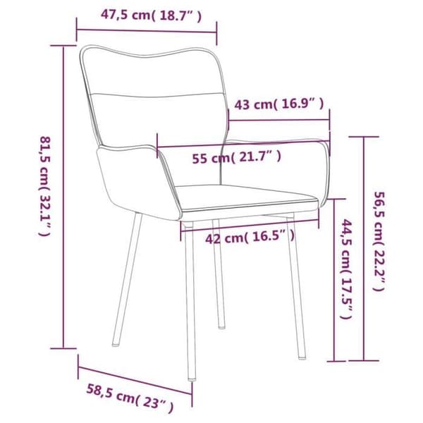 vidaXL Matstolar 2 st Mörkgrön Sammet 344822