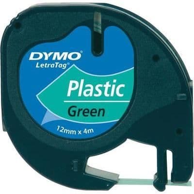Pappersetikett Tejp Grön/Svart DYMO 4m
