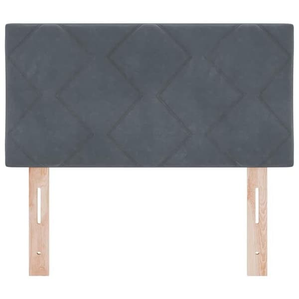 vidaXL Sänggavel Mörkgrå 80 cm Sammet 42007210