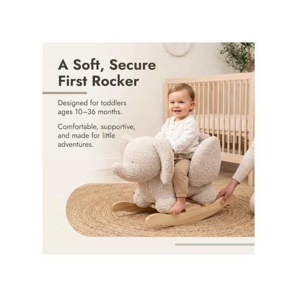 Nattou - Teddy the elephant rocker ecru