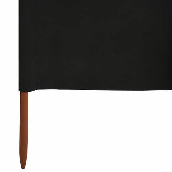 vidaXL 5 Panel Rumsavdelare Tyg 600x80 cm Svart