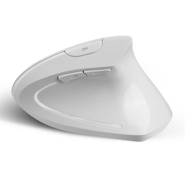 Trådlös optisk mus Perixx PERIMICE-813 W, vertikal, höger, vit, RF + Bluetooth