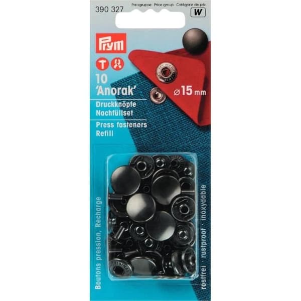 PRYM Snap Anorak 15 mm mässingslock
