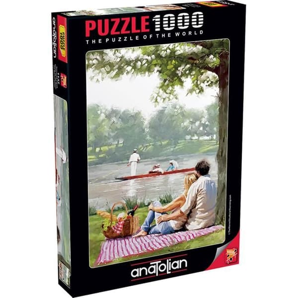 Pussel 1000 bitar: Picknick vid floden