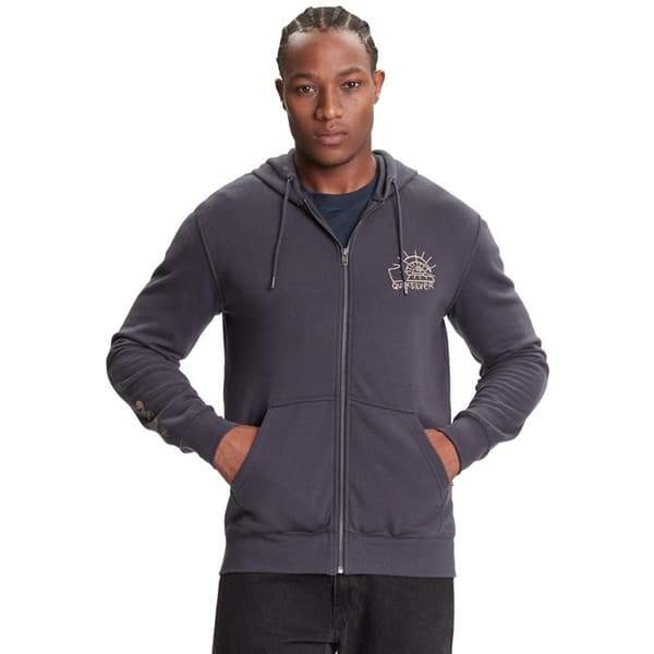 dragna molletonerade Herr - Mörkblå - Quiksilver Zip Hoodie