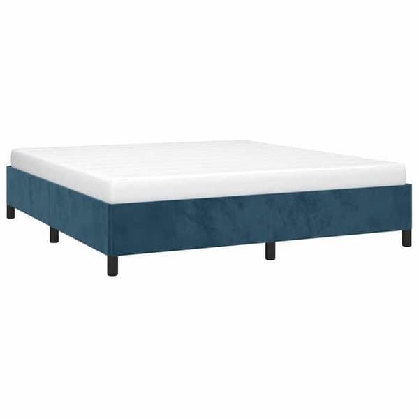 vidaXL Sängram utan madrass mörkblå 180x200 cm sammet 347340