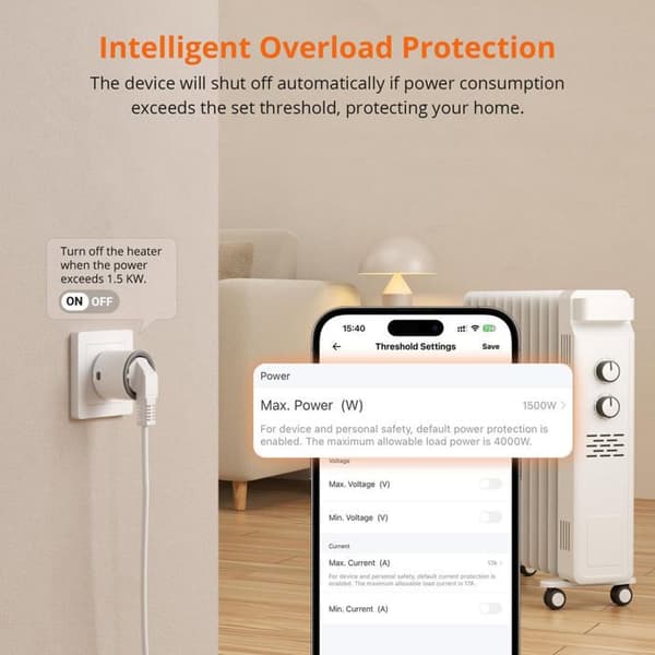 SONOFF 4-pack iPlug Smart Plug Zigbee | S60-serien Energiövervakning Fjärrkontroll Smart Plug