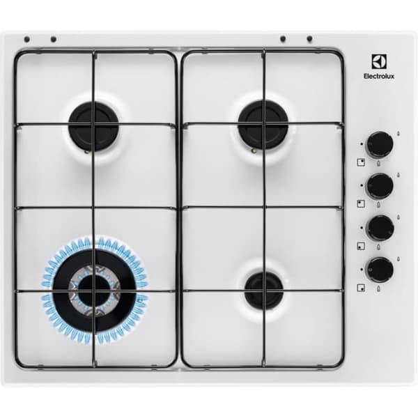 Electrolux EGS6414W, Inbyggd, Gasspis, Rostfritt stål, Vit, 1000 W, Rektangulär