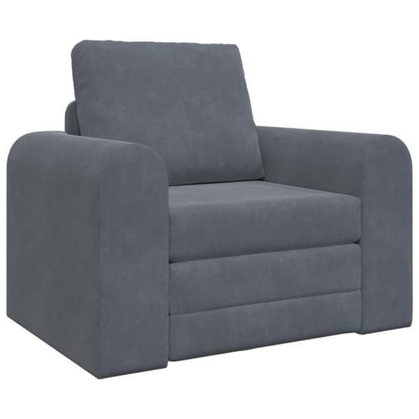 Soffa Säng 2 i 1 Mörkgrå 98x71x83 cm Sammet