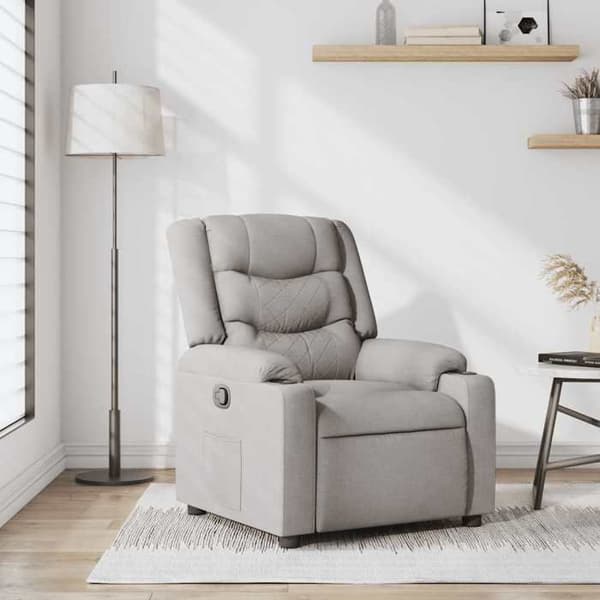 vidaXL Grå moln recliner fåtölj tyg 4019928