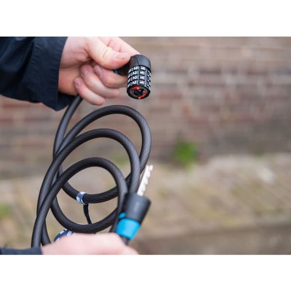 Cykellås med kombination BBB CodeSafe BBL-35 - Svart 6mmx1500mm