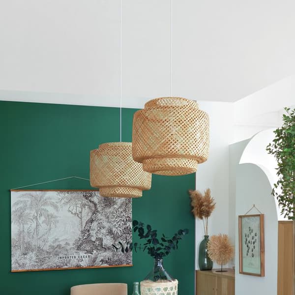 Hänglampa "Liby" bambu D40cm - Atmosphera Inredningsdesigner
