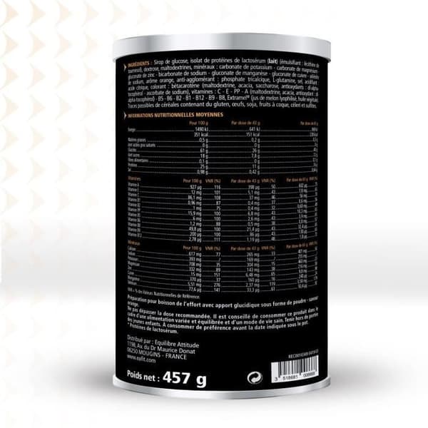 Eafit Energy Drink Post Effort Orange Taste 457g
