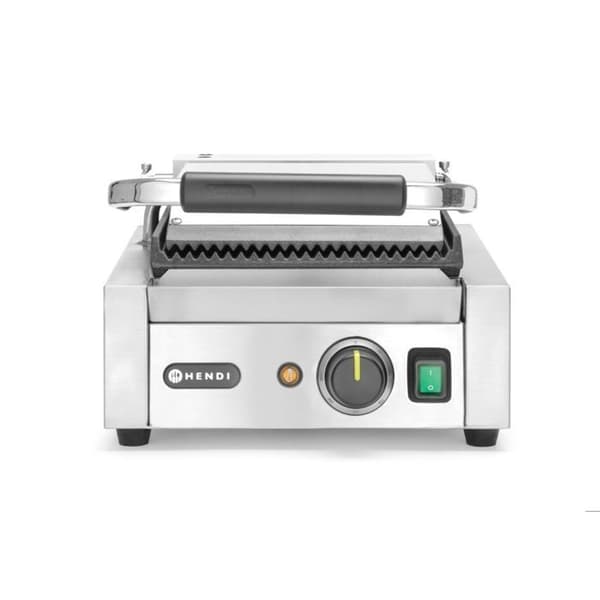 Kontaktgrill - Enkel Modell - Rillade Plattor - Hendi