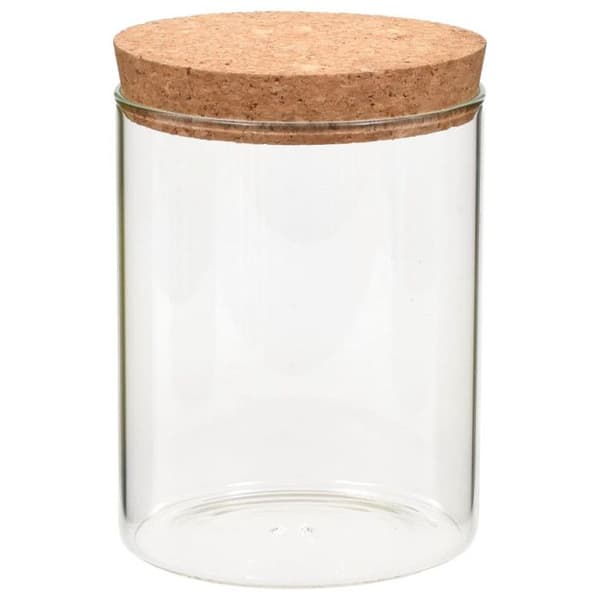 vidaXL 6 st Förvaringsburkar av glas och korklock 650ml