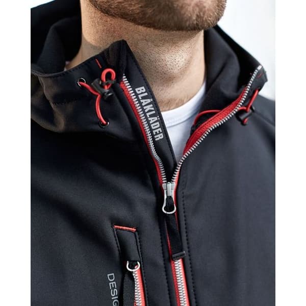 Vinterjacka Softshell med huva - Blaklader -...