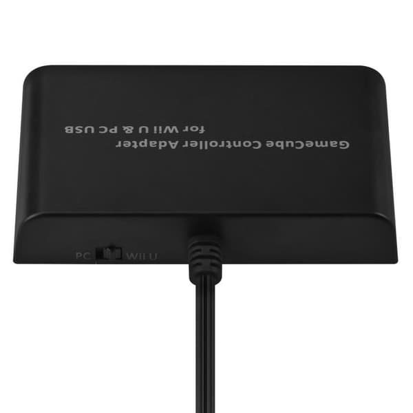 Controller-adapter - Nintendo - GameCube - 4 portar - Kompatibel med Wii U - USB Svart