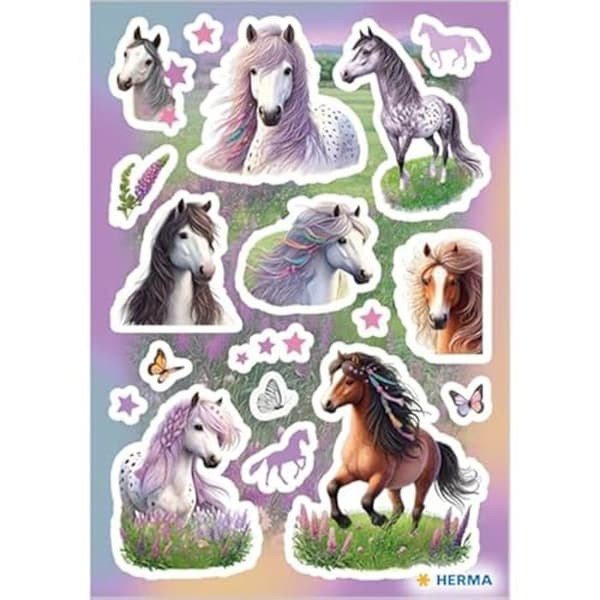 Autolappar - HERMA - Hästar - 54 autolappar - Scrapbooking - För barn