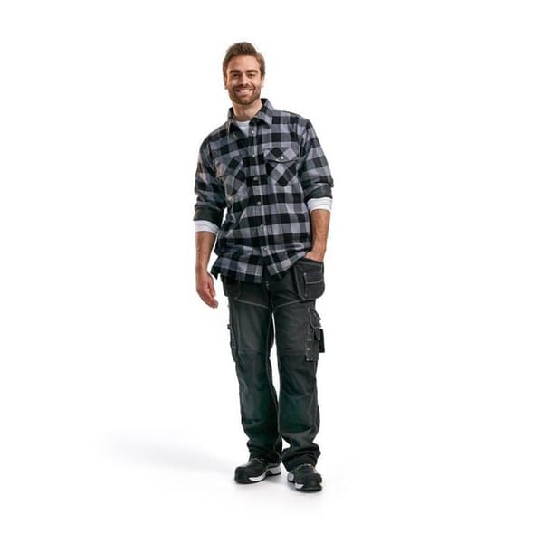 Flanellskjorta med foder - Blaklader - 3225113...