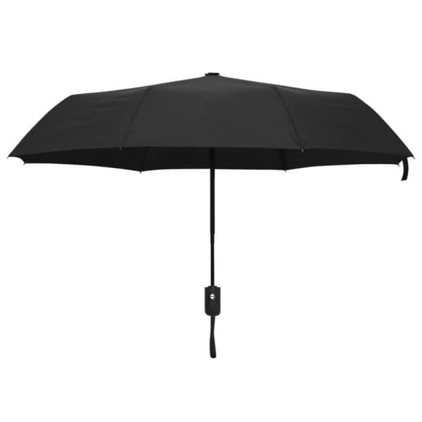 vidaXL Automatiskt fällbart paraply Svart 95 cm