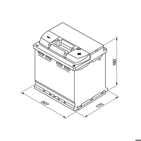 BOSCH Bilbatteri S4002 52Ah 470A / + höger