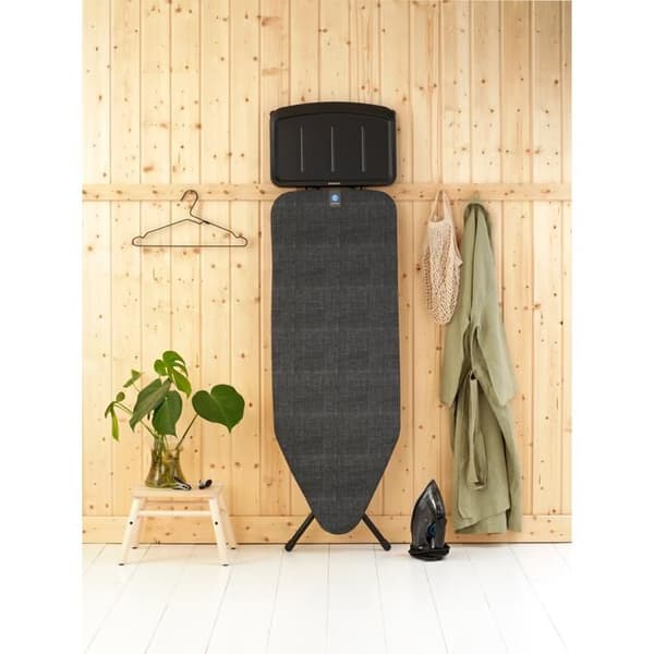 Brabantia Strykbord C, 124x45 cm, solid strykjärnshållare - Denim Black