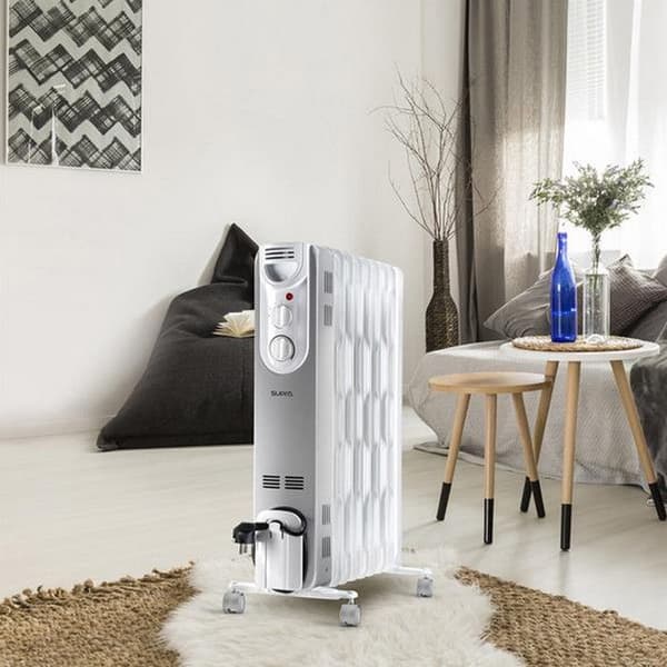Oljebaserad värmaren - ORSO - 2000W - Vit - Tyst - Mobil