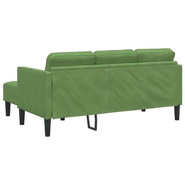 Set av ljusgröna soffor 173 x 131 x 67 cm sammet