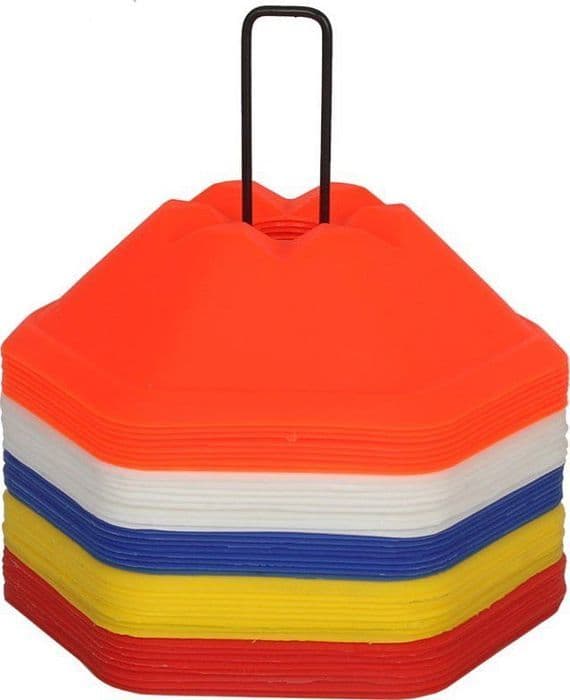 Cône 5 cm HEX - MAXWEL - 2012011 - Set med 40 delar - Multisport
