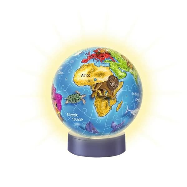Ravensburger - 3D Globe World Map Pussel med LED - 72 bitar