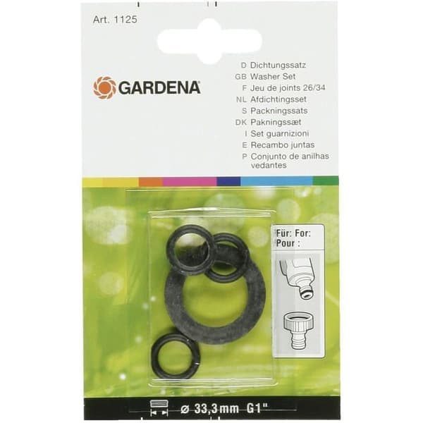 Tätning 1125 - GARDENA - 4 delar - Platt packning och O-ringar