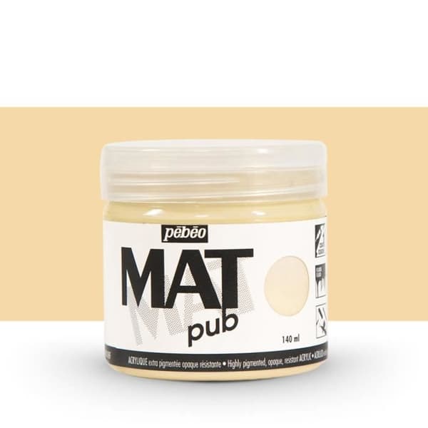 Pebeo: Mat Pub: Akrylfärg: 140ml: Ivory Beige