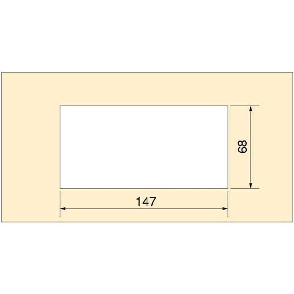Emuca Kabelgenomförningar Set om 5 Rektangulära 160x80mm Aluminium Vit
