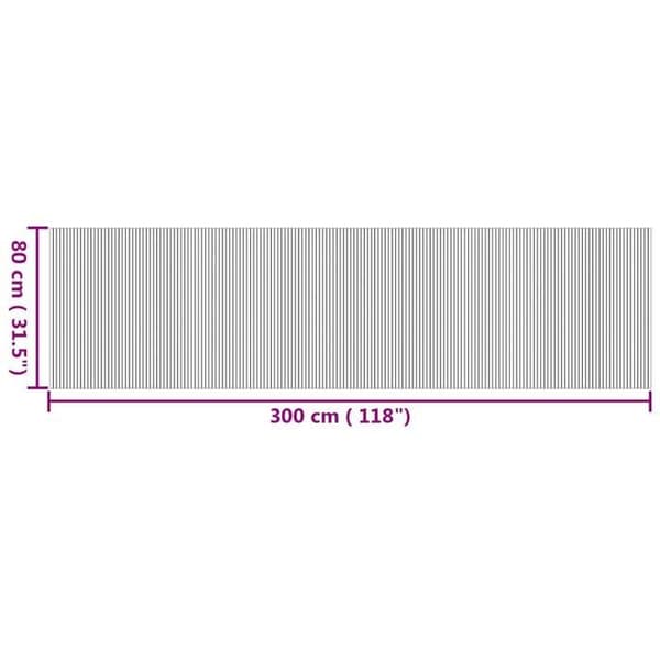 vidaXL Rektangulär matta naturlig 80x300 cm bambu 376781