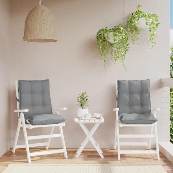 vidaXL Utomhus Kudde 2 st Grå 100 x 50 x 7 cm 377674