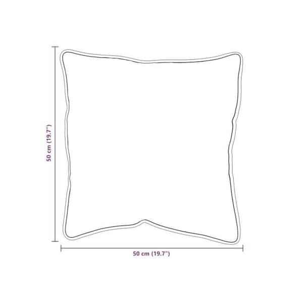 Rektangulär kudde i polyester - vidaXL - 50x50 cm - Vit - 1,3 kg - Set om 2 - Endast för inomhusbruk