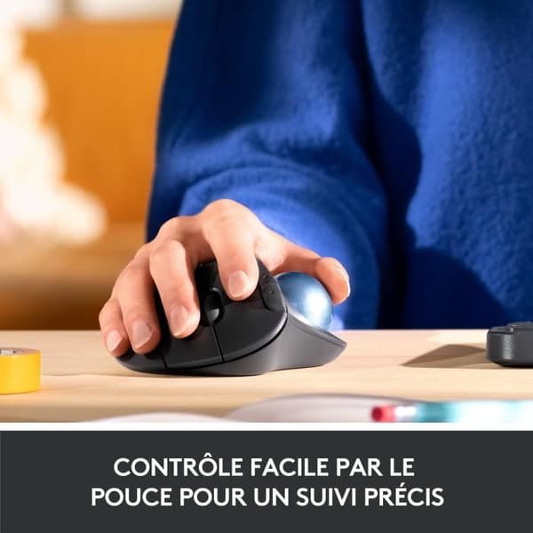 Mus - Trådlös - Logitech - Ergo M575 - Grafit - Ergonomisk