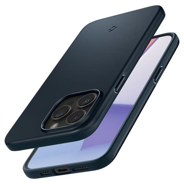 Telefonfodral - SPIGEN - Thin Fit - Metallgrå - Kompatibel med iPhone 15 Pro Max - Mjuk