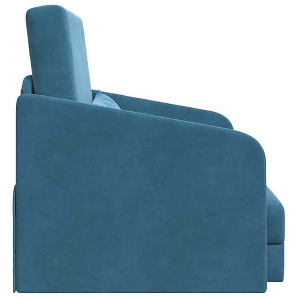 Soffa-säng 2 i 1 Blå 65x80x83 cm Sammet