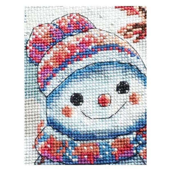 Korsstygnsset Aine "Klumpig vinter" 20x20 cm