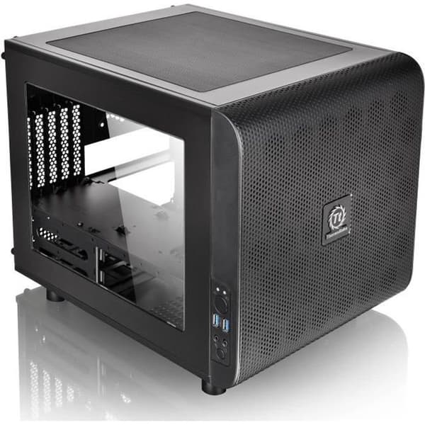 THERMALTAKE PC CASE Core V21 - Svart - Härdat glas - Micro ATX-format