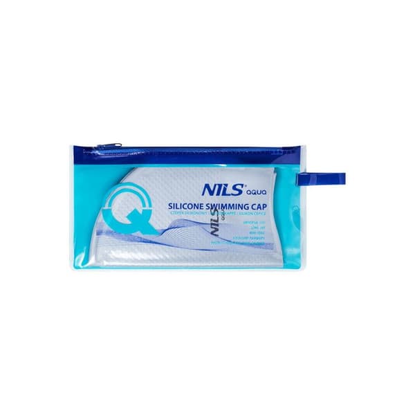 Silikonbadmössa - NILS AQUA - Grå - För långt hår - Hydrodynamisk - Hög flexibilitet