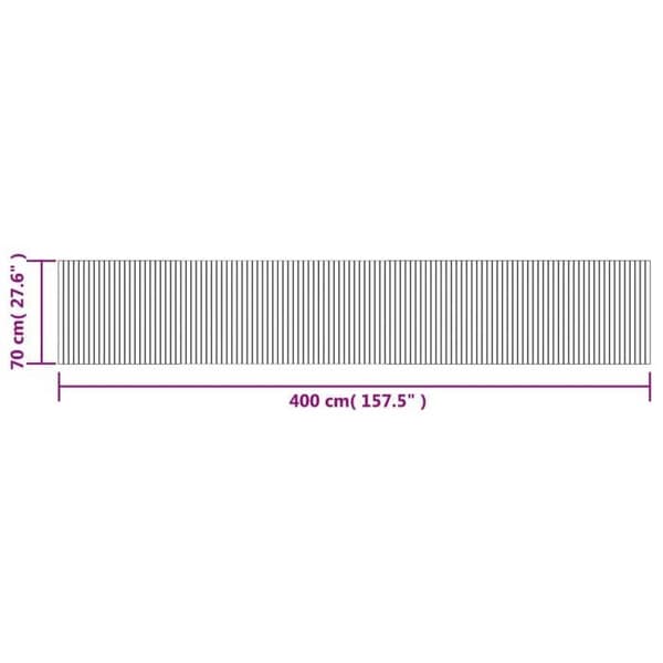 vidaXL Mörkbrun rektangulär matta 70x400 cm bambu, vardagsrumsmatta, rektangulär matta, modern matta, matta av 376761