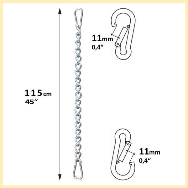 Rep - rem - bungee cord - KliffhÄnger kedja - Kette 115 cm