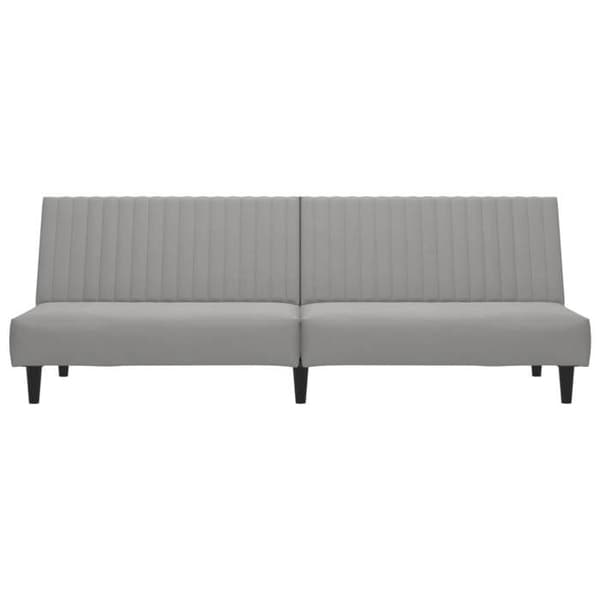 vidaXL 2-sits bäddsoffa ljusgrå sammet 375926