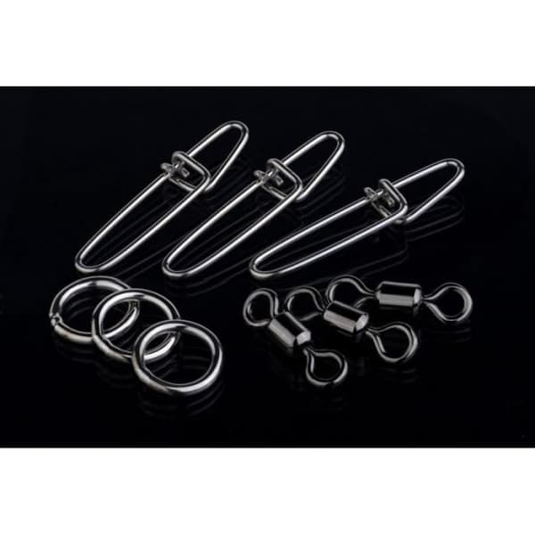 Set med 6 Gamakatsu Hyper Solid Ring - Rostfritt - silver - 7